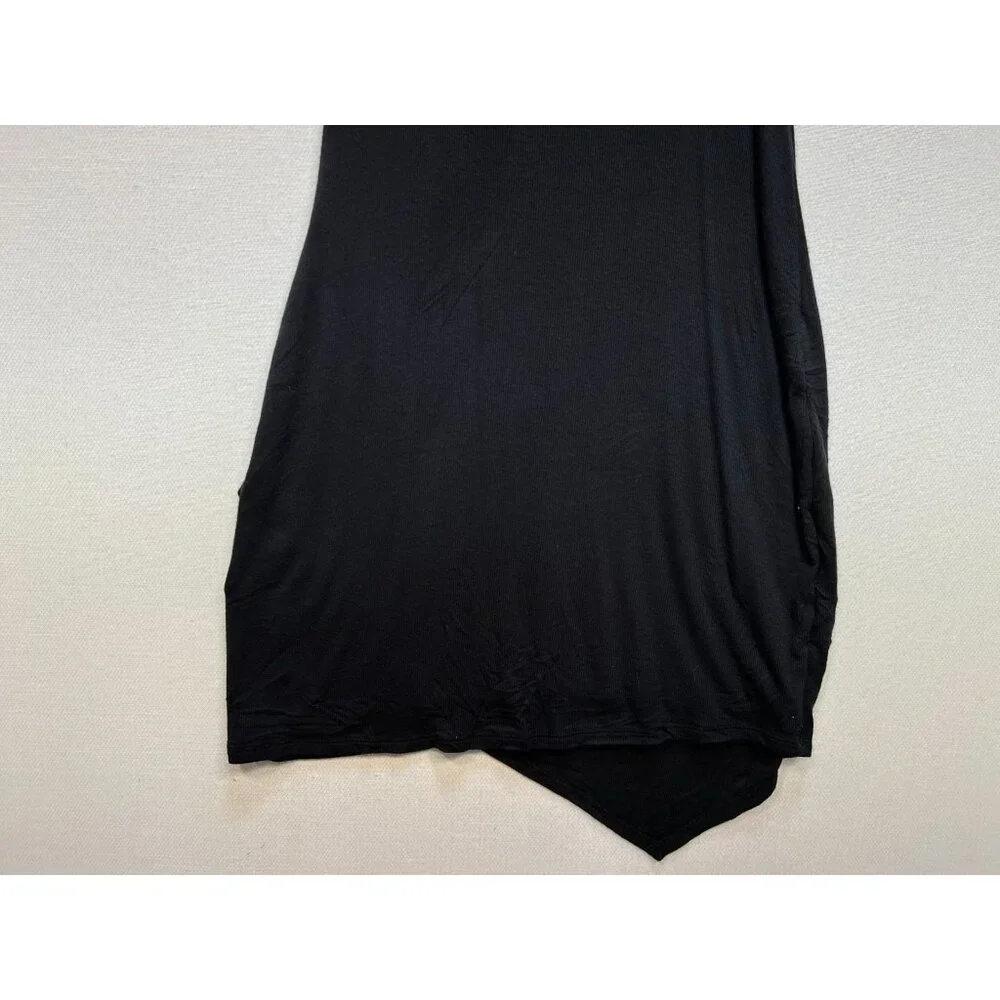 Goldray Women's One Piece Swim Dress Wrap Front Sleeveless Size PM Black Stretch - Picture 10 of 10
